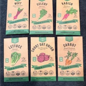 Organic Republic Vegetable Seed Packets